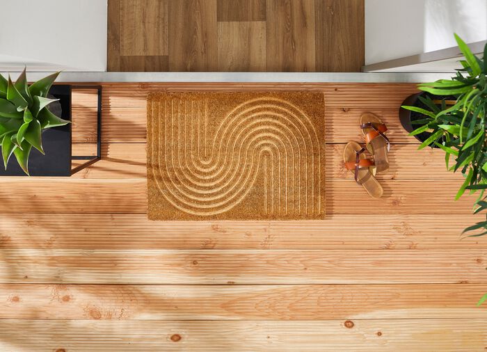 Kokosfussmatte mit rutschhemmender R&uuml;ckseite 