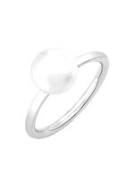 Klassischer Damenring mit Süsswasser-Zuchtperle 