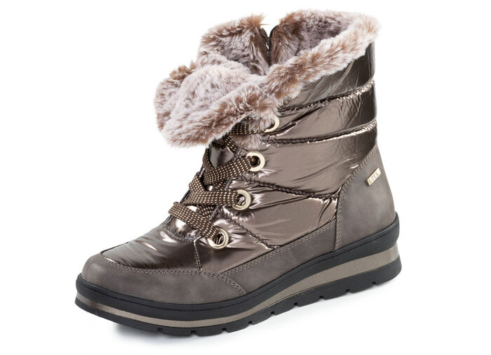 ELENA EDEN, gefütterte Damen-Boots, Winterschuhe, Weite G, mit herausnehmbarem Fussbett BRONZE