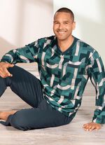 Pyjama mit V-Ausschnitt und Brusttasche 