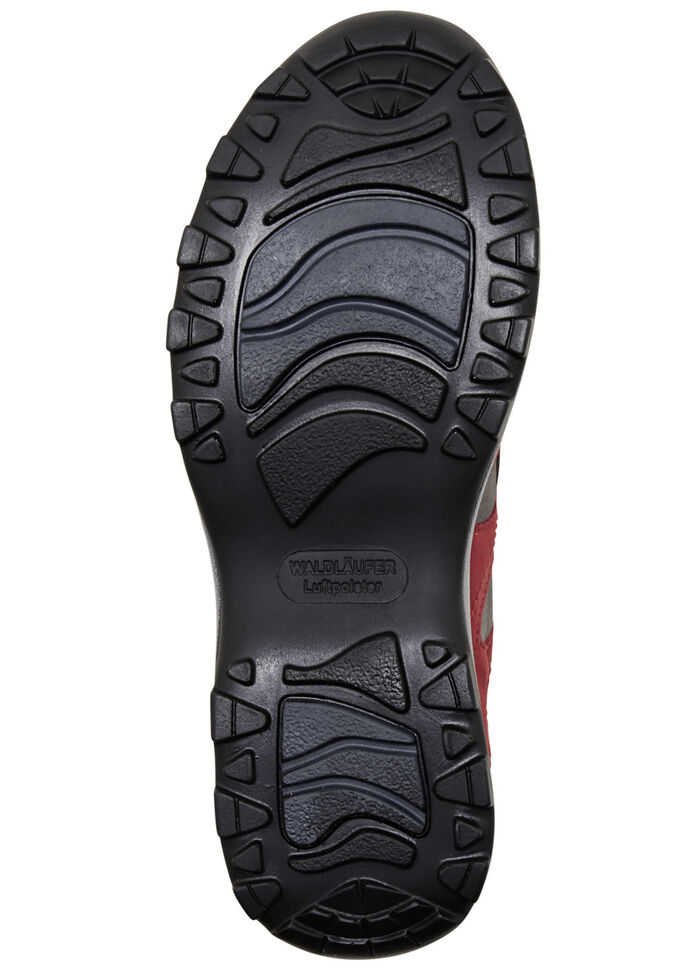 Waldläufer, sportliche Damen-Schnürschuhe, Weite H, mit herausnehmbarem Fussbett GRANATROT-SCHWARZ-GRAU
