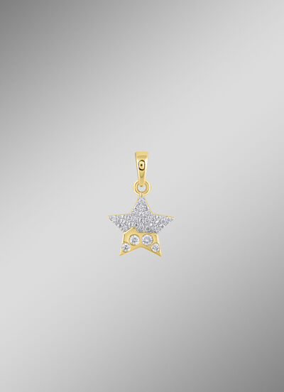 Stern-Anhänger mit 20 Brillanten 