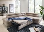 Komfortable Polsterecke mit Funktion und Bettkasten BEIGE