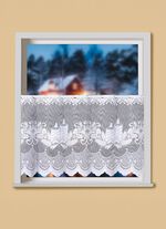 Kurzvorhang mit Stangendurchzug und gebogtem Abschluss 