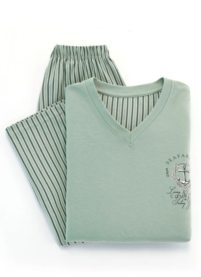 Zweierpack Pyjamas mit V-Ausschnitt 