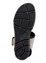 ELENA EDEN Sandale aus weichem Nubukleder und schwarzem Elastikmaterial 