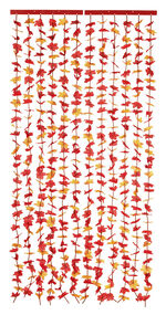 Dekorativer Blättervorhang für Balkon oder Terrasse ORANGE