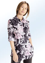 Longbluse mit Hemdkragen 