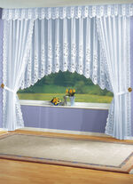 Aparter C-Bogen-Vorhang mit Floral-Dessin 