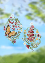 Fensterbilder mit Saughaken, 2er-Set 