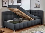 Studioliege mit Kissen und Bettkasten ANTHRAZIT