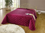 Tagesdecken und Kissenbezüge in edler Samt-Optik BORDEAUX