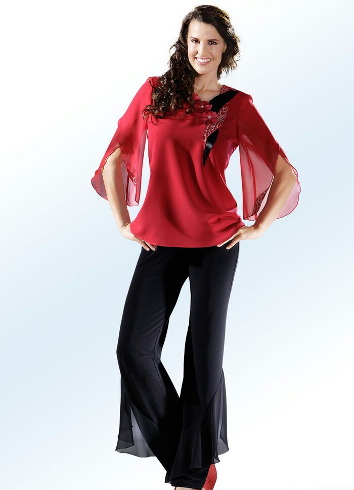 Hose mit effektvollen Volants SCHWARZ