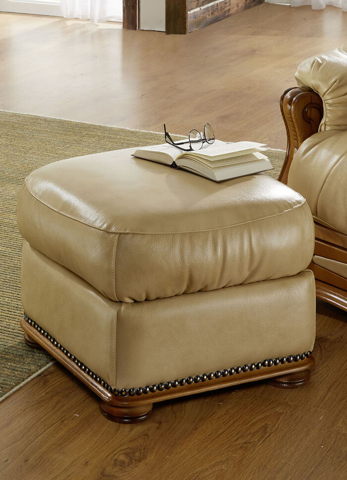 Italienische Polstermöbel mit Bezug aus echtem Leder CREME