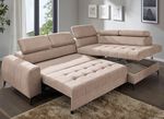 Moderne Polsterecke mit Bettfunktion CREME