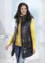 Funktions-Longgilet mit 2-Wege-Reissverschluss 