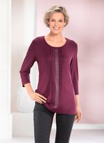 Shirt mit Biesen in 2 Farben BEERE