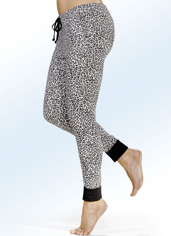 Zweierpack Schlaf- und Freizeithosen aus Bio-Baumwolle mit Umschlag 