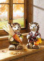 Igel aus Bast, Naturzapfen und Holz BRAUN