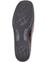 ELENA EDEN Mokassin-Slipper aus krokogepr&auml;gtem Chevreauleder BORDEAUX