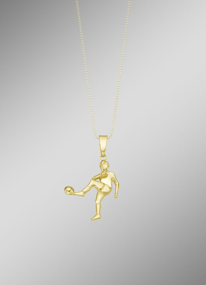 Fussballspieler-Anh&auml;nger aus Gold 