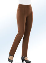 Jerseyhose mit h&ouml;herem, elastischem Formbund COGNAC