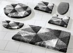 Badgarnitur von Grund mit geometrischem Dessin ANTHRAZIT-GRAU