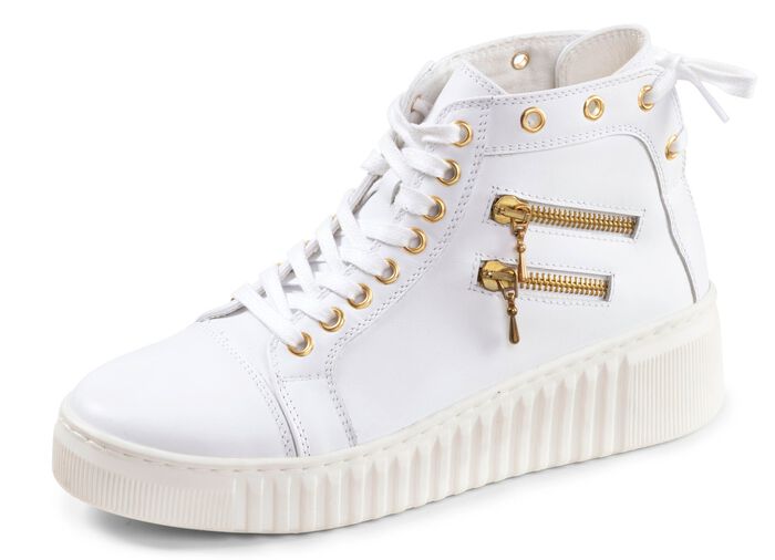 ELENA EDEN, sytlische Damen-Boots, Weite H, mit herausnehmbarem Fussbett WEISS