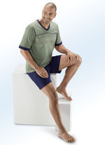 Zweierpack Shortys mit V-Ausschnitt und platziertem Druck 