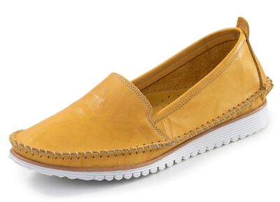 Andrea Conti, klassische Damen-Slipper, Weite G, mit herausnehmbarem Fussbett 