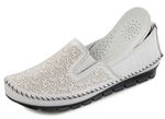 Gemini Mokassin-Slipper mit Zierpr&auml;gung WEISS
