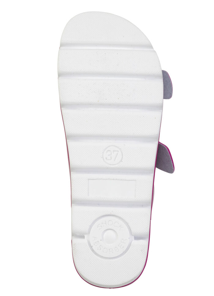 Klassische Damen-Pantoletten, mit verstellbaren Schliessen PINK