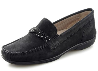 ELENA EDEN, bequeme Damen-Slipper, Weite H, mit herausnehmbarem Fussbett 