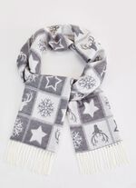 Schal mit winterlichen Motiven 
