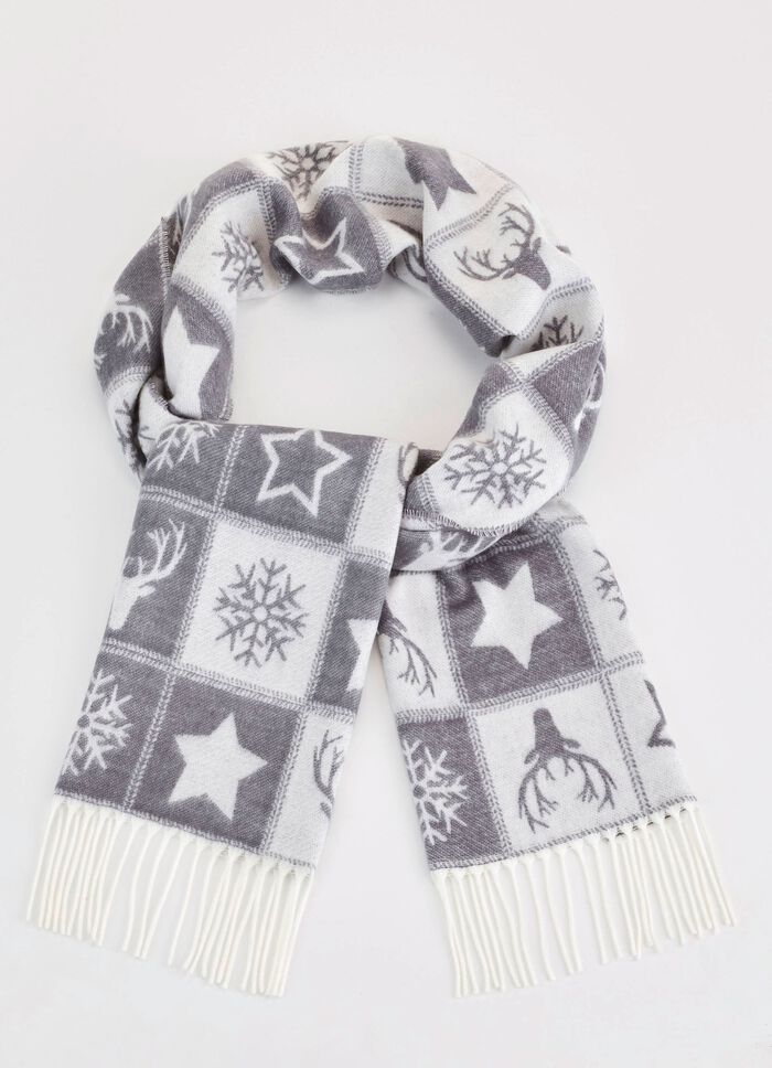 Schal mit winterlichen Motiven 