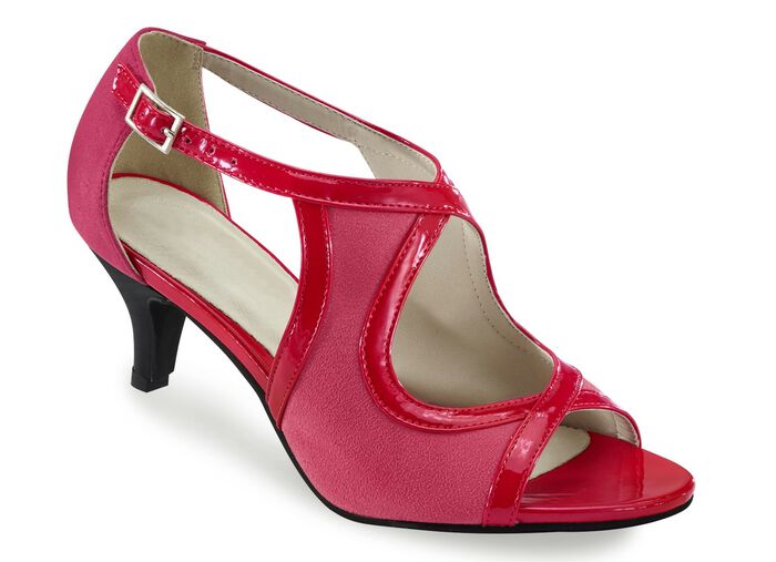 Aussergew&ouml;hnliche Sandalette mit gepolsterter Lederdecksohle ROT