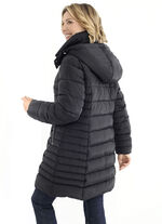 Longjacke mit Riegel an der abnehmbaren Kapuze 