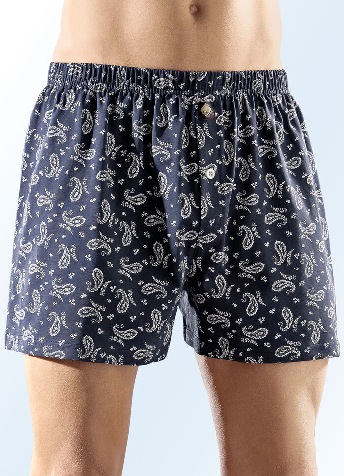 Viererpack Boxershorts, Paisley-Dessin allover