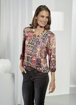 Shirt-Tunika mit V-Ausschnitt 