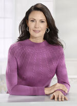 Pullover aus Schurwolle (Merino, extrafein) MAUVE