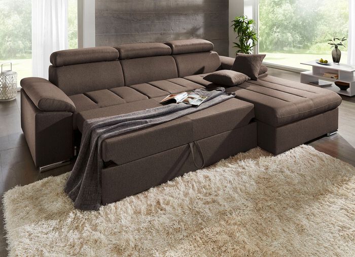 Polsterecke mit Bettfunktion BRAUN