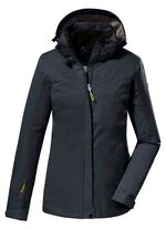 Modische Damen-Funktionsjacke mit abnehmbarer Kapuze DUNKELNAVY