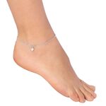 Zartes Figaro-Fusskettchen mit Herz-Anh&auml;nger 