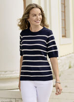 Pullover mit edlen Glitzerstreifen 