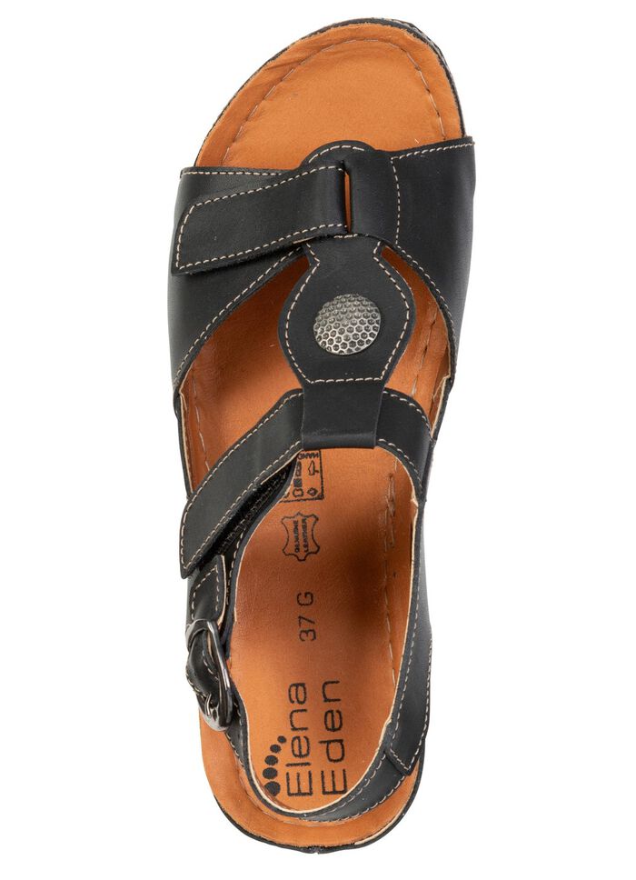 ELENA EDEN, bequeme Damen-Sandalen, Weite G, mit Klettverschluss 