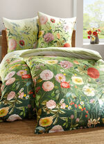 Wendebettwäsche-Garnitur aus Mako-Satin GRÜN