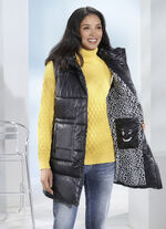 Funktions-Longgilet mit 2-Wege-Reissverschluss 