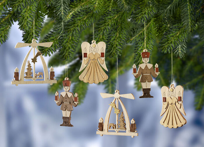 Baumhänger 6er-Set aus dem Erzgebirge 