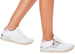 Remonte Sneaker im modischen Dessin WEISS-ROSEGOLD