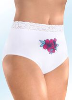 Viererpack Slips mit Spitzenbund 